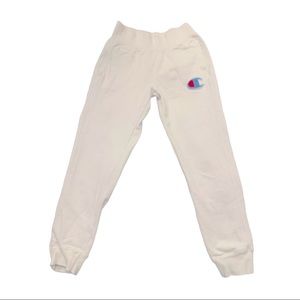 White Champion Sweatpants. Can negotiate price! :)